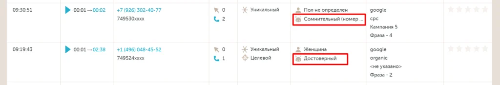 calltouch антифрод