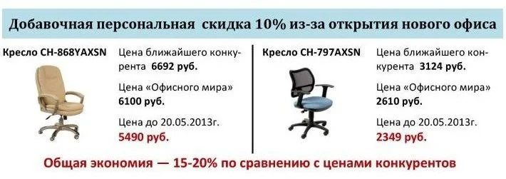 эффективное коммерческое предложение пример сравнения