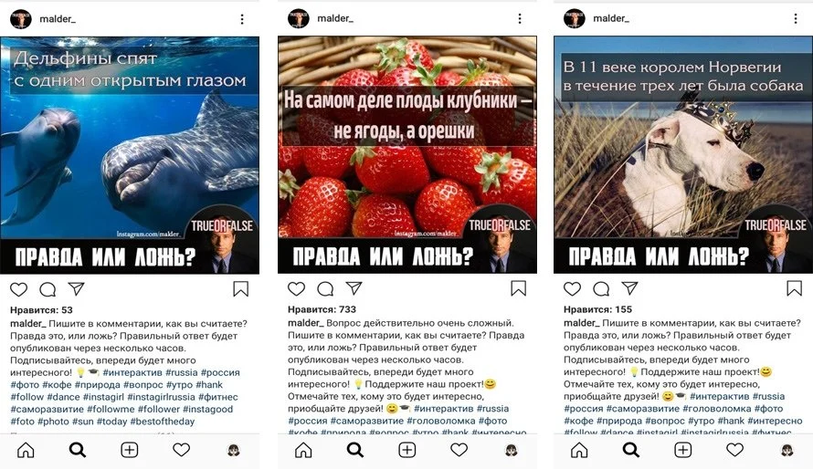 игры в инстаграм ложь