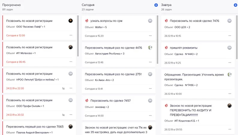 crm системы проекты и задачи