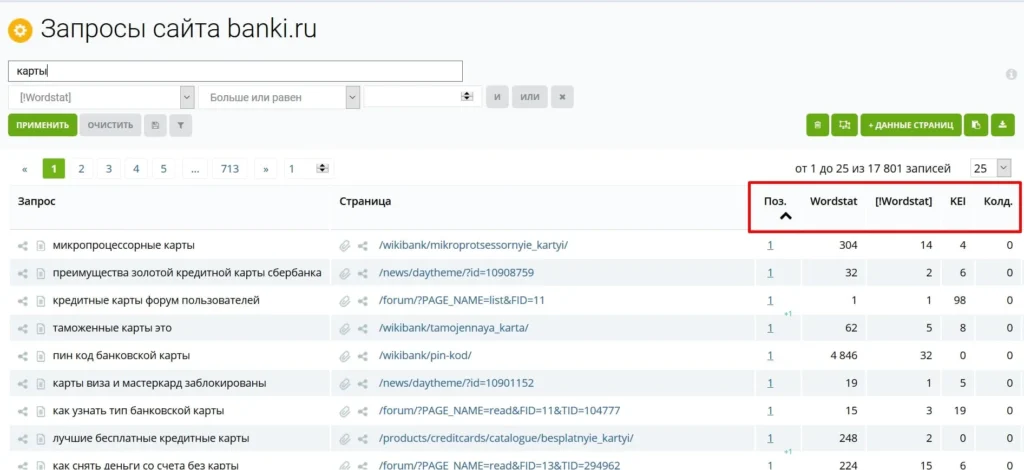 ключевые слова сайта узнать keys.so