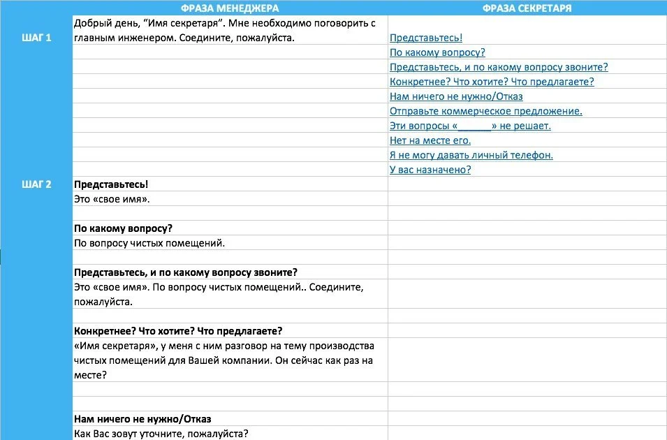 конструктор скриптов продаж в эксель