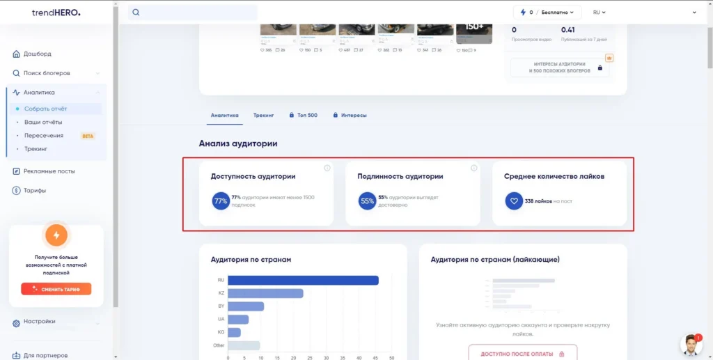 trendhero проверить доступность