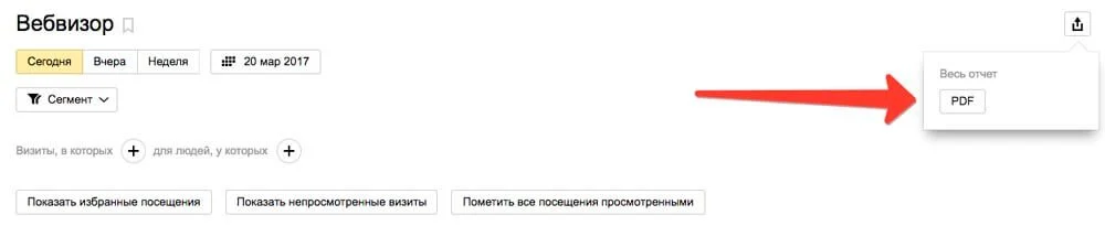 вебвизор выгрузка отчета