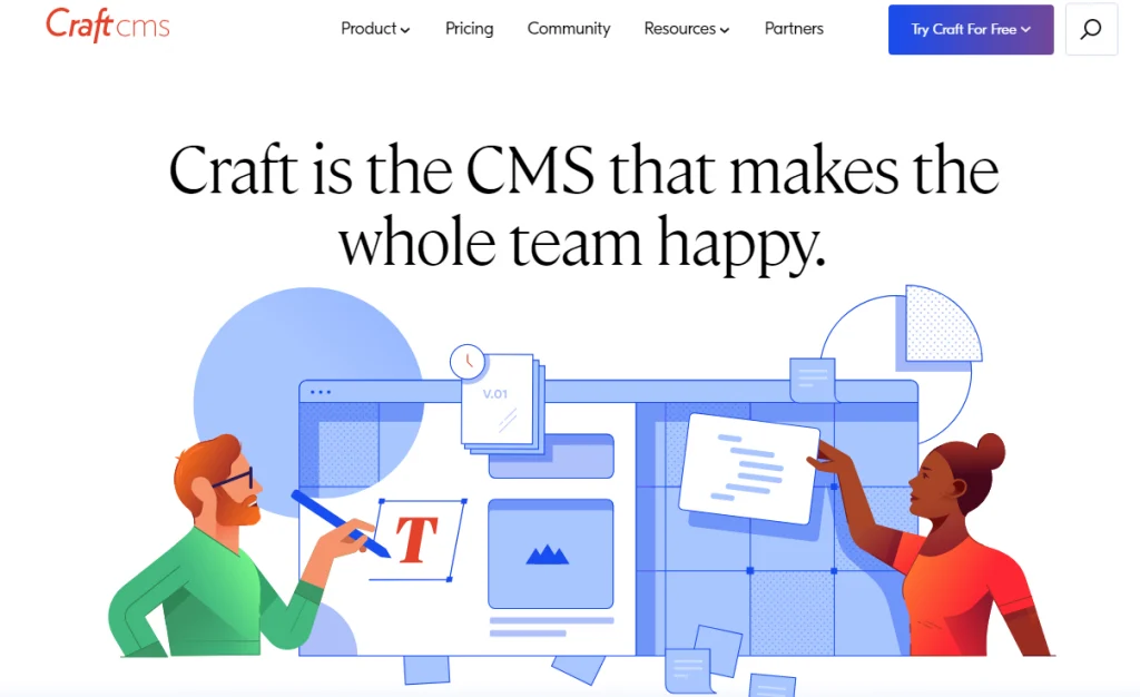 дизайн лендинга Craftcms