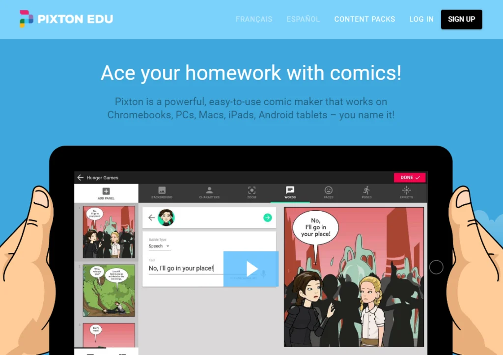 дизайн лендинга Edu pixton