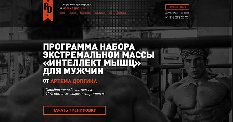 дизайн лендинга AD