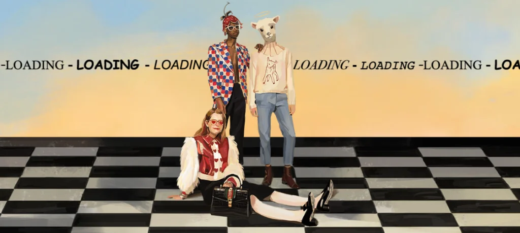 дизайн лендинга надпись Loading или загрузка