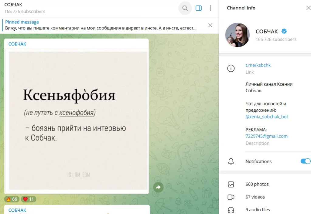 развлекательный контент в телеграмм-канале